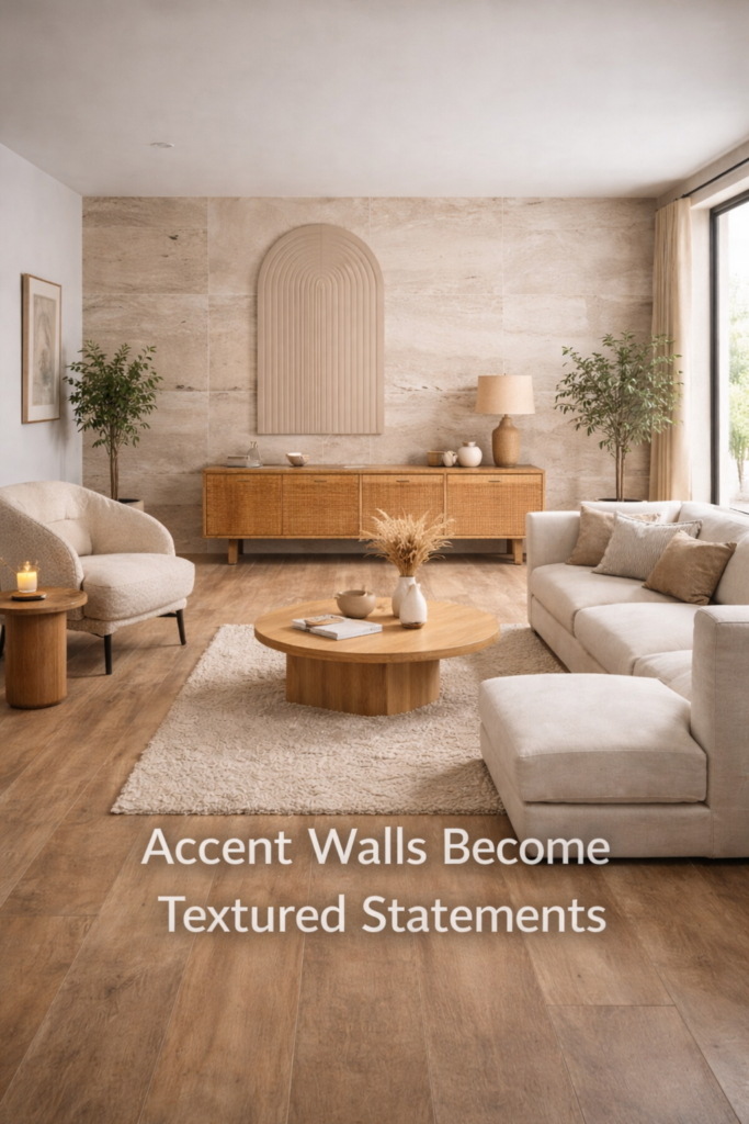 Accent Walls , Textured Tiles