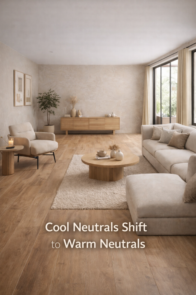 Cool Neutrals Shift to Warm Neutrals