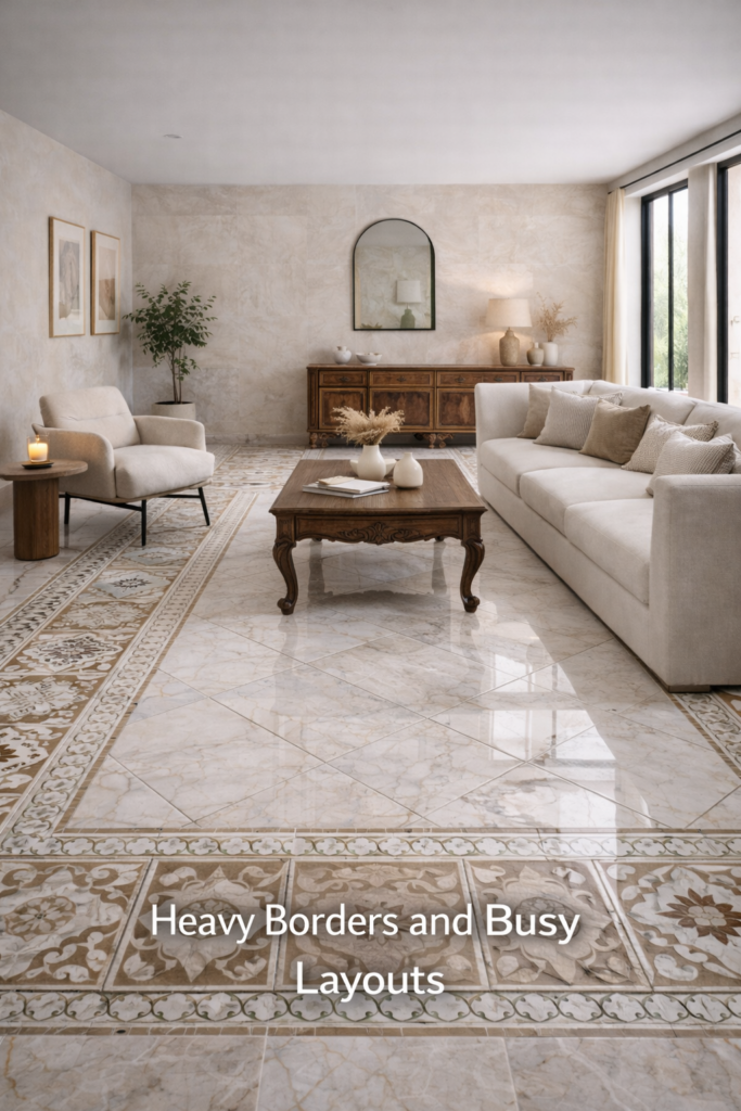 Heavy borders and busy tiles, heavy borders, 