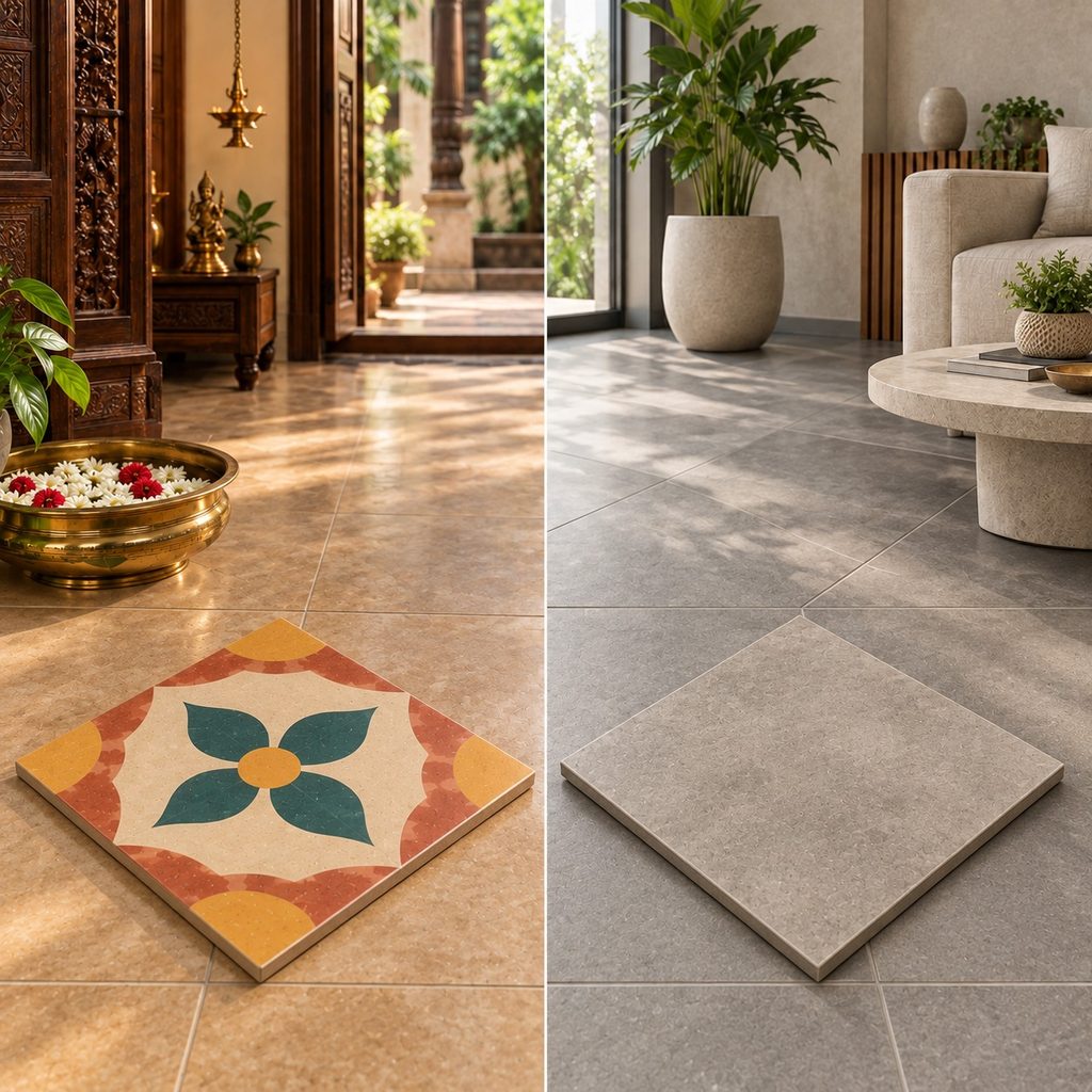Athangudi Tiles vs Vitrified Matt Finish