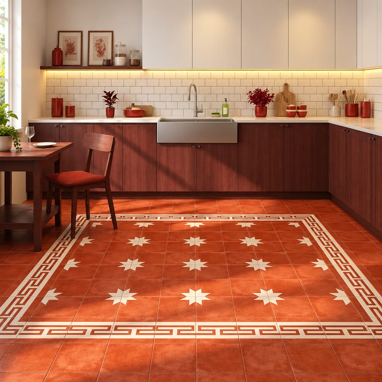 vitrified tiles with a matt finish